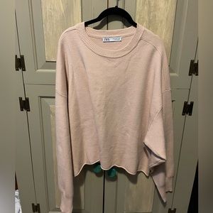 Zara cropped long sleeve sweater